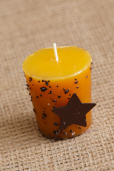Candle - Grubby w/ Rusty Star, Mustard