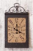 Wall Clock - Live Laugh Love Burlap Face