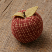 HOMESPUN APPLES - BRICK & MUSTARD