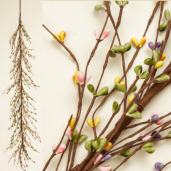 GARLAND - PRIMITIVE BERRY; PK PURPLE YEL GR