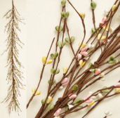 GARLAND - PRIMITIVE BERRY; PK CREAM YEL GR