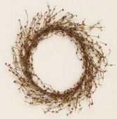 WREATH - PRIMITIVE BERRY MIX; BURG  MUSTARD  SAGE