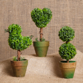 ORNAMENTAL TREE - MINI  BIRD  HEART  DOUBLE BALL