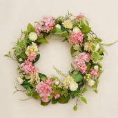 WREATH - HYDRANGEAS ON TWIG BASE
