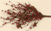 Sprig - Red Seed Berries & Rusty Stars