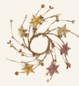 Wreath - Primitive Berry  Tin Stars