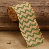 Burlap Ribbon - Green Design