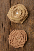 Pin Set - Burlap Flowers