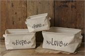 Collapsible Bins - Faith, Hope, Love