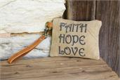 Faith Hope Love Wristlet