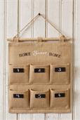 Wall Organizer - Fabric Chalkboard Labels Home Sweet Home