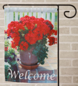 Flag - Garden  Geraniums  Welcome