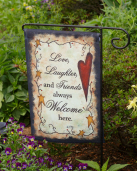 Flag - Garden - Primitive Vine  Love  Laughter