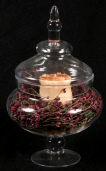 GLASSWARE - DECORATIVE JAR WITH LID