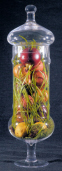 GLASSWARE - DECORATIVE JAR WITH LID