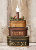 Nesting Boxes W/ Light - Always Kiss Me