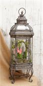 Lantern - Lg With Floral Embellishments