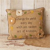 Stitchery Pillow - Change The World
