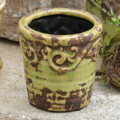 POTTERY - FLOWER POT  SAGE