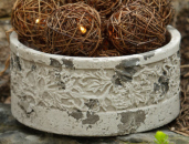 Pottery - Planter  Round  Scroll Design