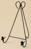 WROUGHT IRON FOLK STAR FOLDABLE BOWL HOLDER