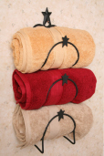 WROUGHT IRON THREE TOWEL HOLDER WROUGHT IRON STAR