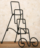 WROUGHT IRON 3 TIER PLATE STAND