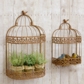 Bird Cage - Flat Back W/ Wall Mount   Nested Set