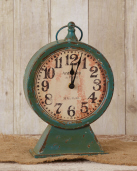 Clock - Pedestal, Round, Teal
