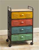 Cart On Wheels With 4 Drawers