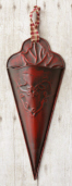 Wall Pocket - Burgundy  Embossed Design