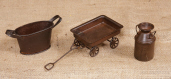 MINIATURES - MILK CAN  TUB  WAGON