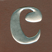 Letter With Adhesive Back - C