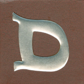 Letter With Adhesive Back- D