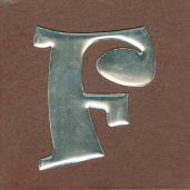 Letter With Adhesive Back - F