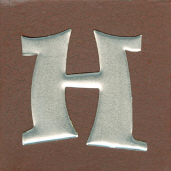 Letter With Adhesive Back- H