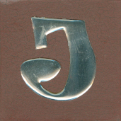 Letter With Adhesive Back - J