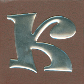 Letter With Adhesive Back - K