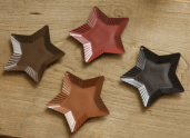 CANDLE PLATES - FLUTED STAR SHAPE