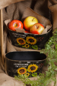 SUNFLOWERS - OVAL PLANTERS