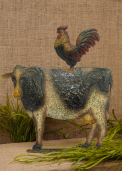 Farm Life -  Cow & Rooster On Base