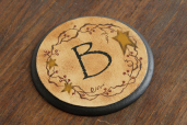 COASTER/DECORATIVE PLATE - STARRY VINE  MONOGRAM B