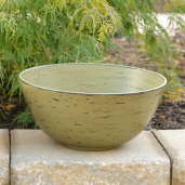 Wooden Bowl - LG, Distressed Sage