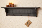 Shelf - 3 Hooks Black