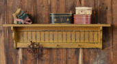 Shelf - 3 Hooks, Mustard