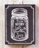 Box Sign, Hanger - Chalk - Kitchen Seasoned W/Love