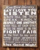 WALL DECOR - KISS GOOD MORNING