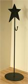Wrought Iron Wreath Holder - Star  Black