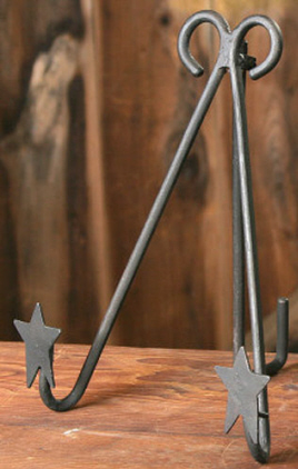 Wrought Iron Folk Star - Foldable Frame Holder