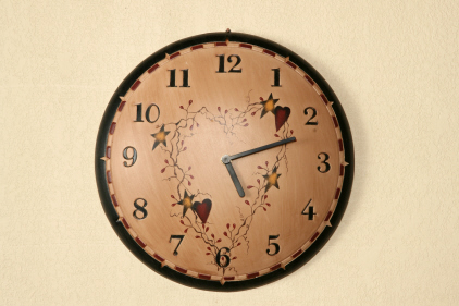 Star/Heart - Clock Wall Hanging